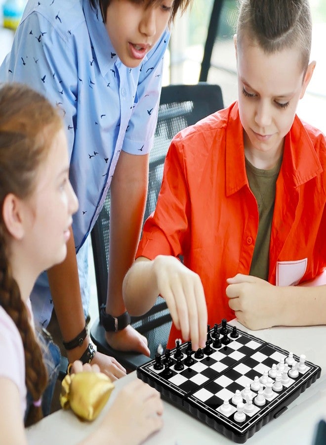 في جراسب مجموعة شطرنج مغناطيسية صغيرة من VGRASSP للأطفال - رقعة شطرنج قابلة للطي مع قطع مغناطيسية قوية - مثالية للأطفال والكبار - مثالية للسفر والتخييم - Image 2